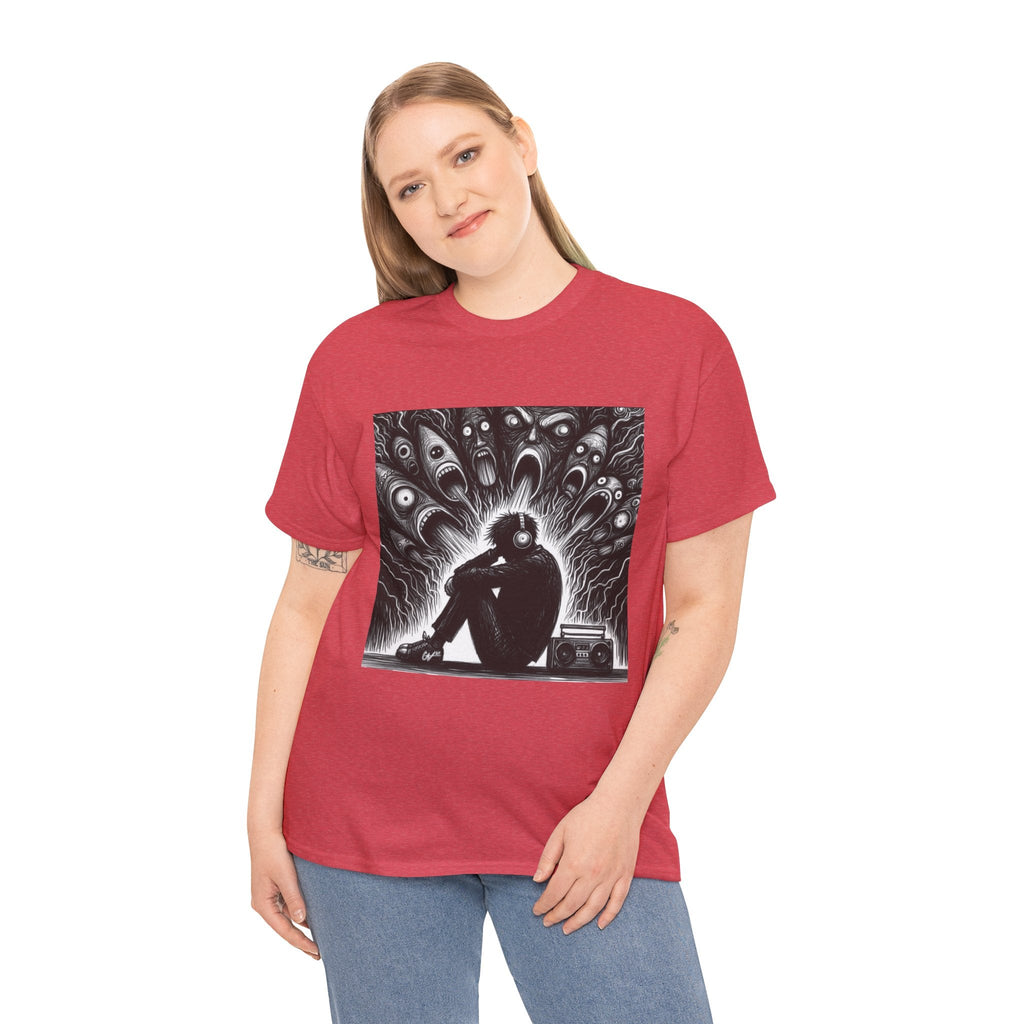 Xian Allen x Trash Cult Shirt – “Turn It Up Louder” | Screaming Chaos Headphones Tee