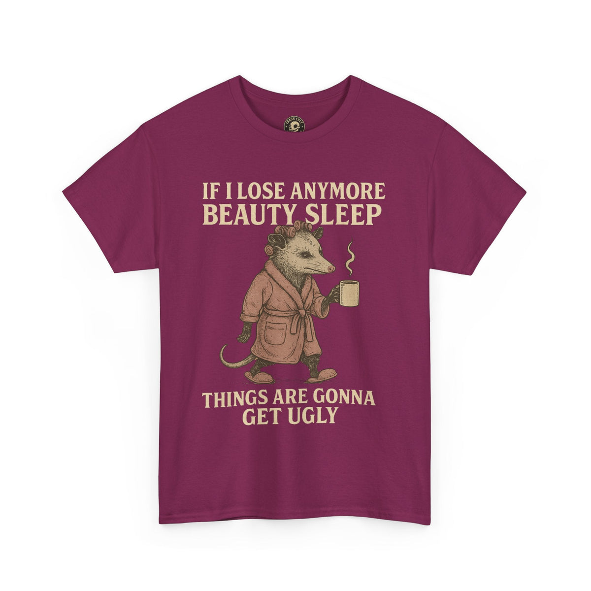 Funny Unisex Heavy Cotton Tee - "If I Lose Anymore Beauty Sleep, Things Are Gonna Get Ugly" - Gift, Sleepwear, Humor, Casual Wear, [...]