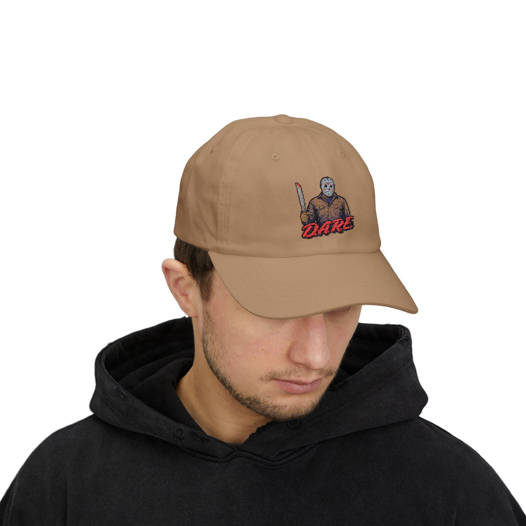Jason Voorhees D.A.R.E. Parody Dad Hat – 80s Horror Meme Printed Cap