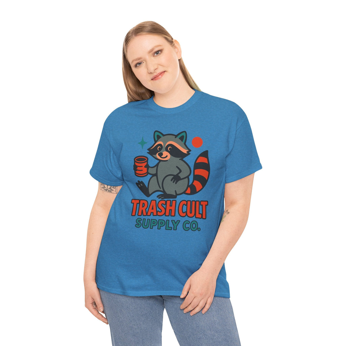 Trash Cult Supply Co. Unisex Heavy Cotton Tee, Eco-Friendly Tee, Gift for Raccoon Lovers, Cute Graphic T-Shirt, Trendy Streetwear, [...]