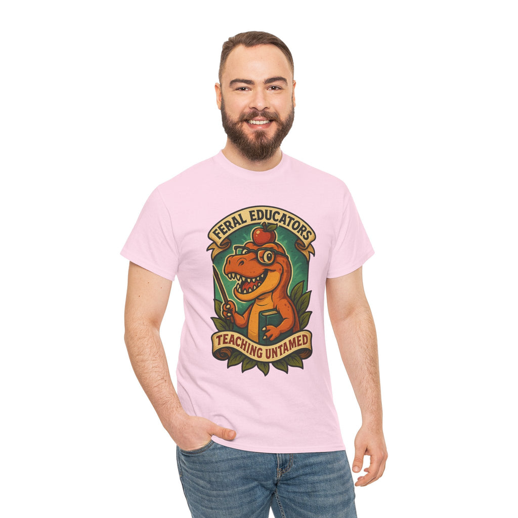 Feral Educators Tee, Fun Teacher Shirt, Unisex Cotton Tee, Gift for Educators, Classroom Apparel, Teacher Appreciation Day