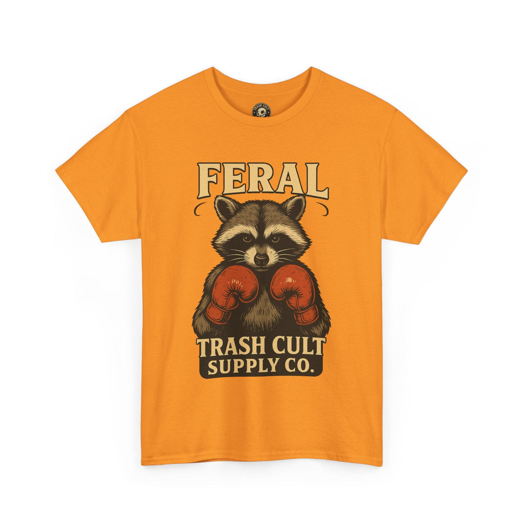 Feral Raccoon Tee - Unisex Heavy Cotton Tee, Cute Animal Shirt, Trendy Graphic Tee, Fun Gift for Animal Lovers, Casual Everyday Wear