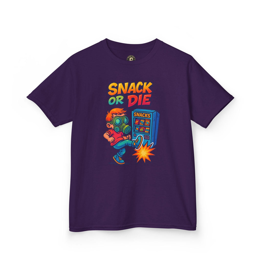 Snack or Die Kids T-Shirt – Funny Retro Gaming Tee for Kids | Playful Cotton Shirt for Snack Lovers
