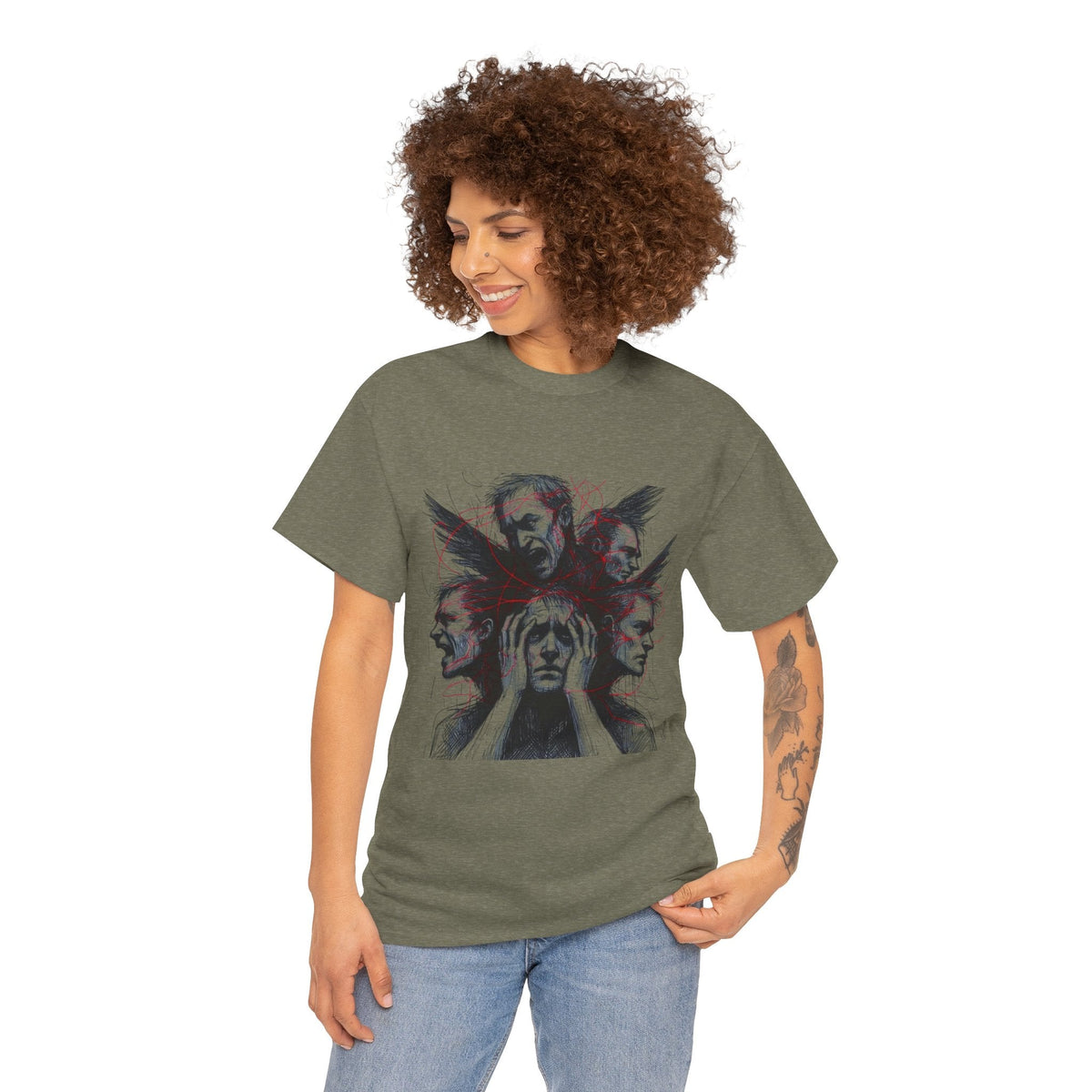 Xian Allen x Trash Cult Shirt – “Loud Inside My Head” | Dark Illustrative Art Tee