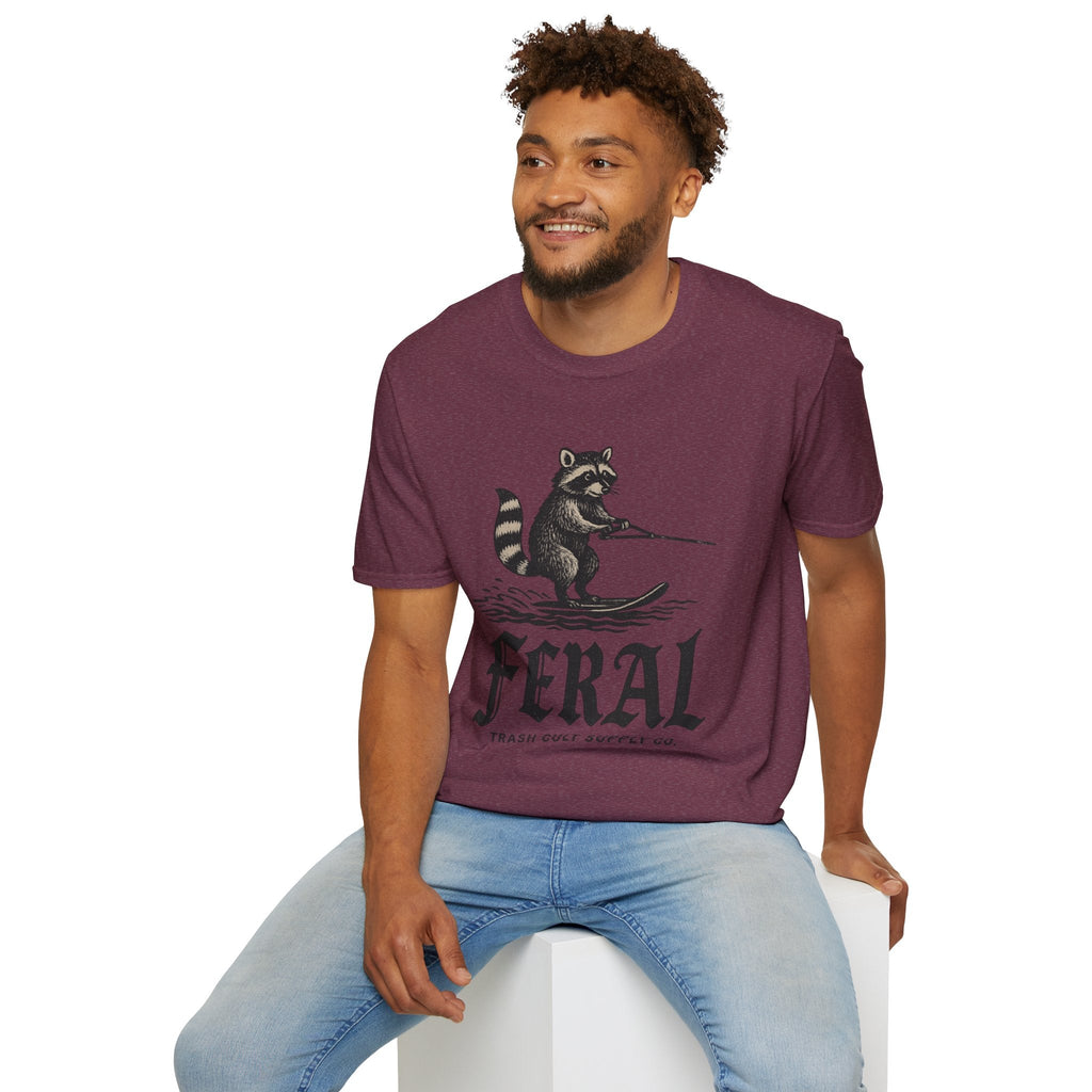 Feral Water Skiing Raccoon Vintage Shirt – Trash Cult Supply Co. | Gildan 2000 Softstyle