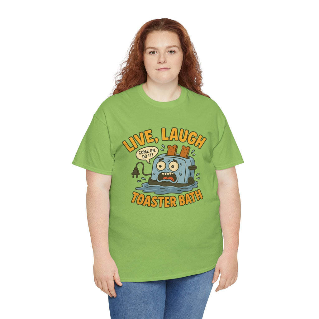 Funny Toaster Bath Tee, Humorous Unisex Shirt, Gift for Friends, Lightweight Cotton Tee, Birthday Party Outfit