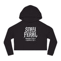 Camo Cropped Sweatshirt - Stay Feral, Trendy Streetwear, Gift for Her, Casual Outfit, Music Festival Apparel, Edgy Fashion