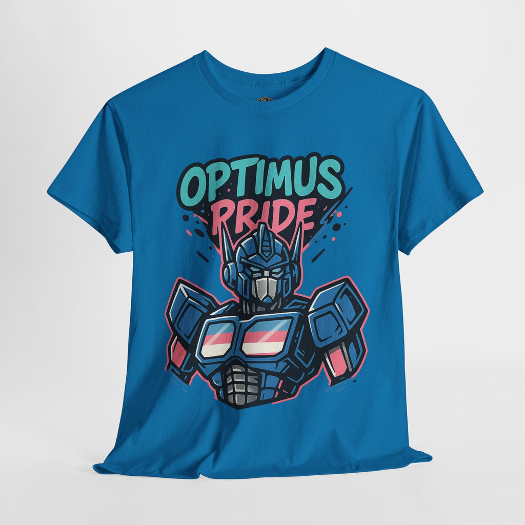 Optimus Pride T-Shirt – Trans Pride Robot Graphic Tee | Gildan 5000 Unisex Shirt