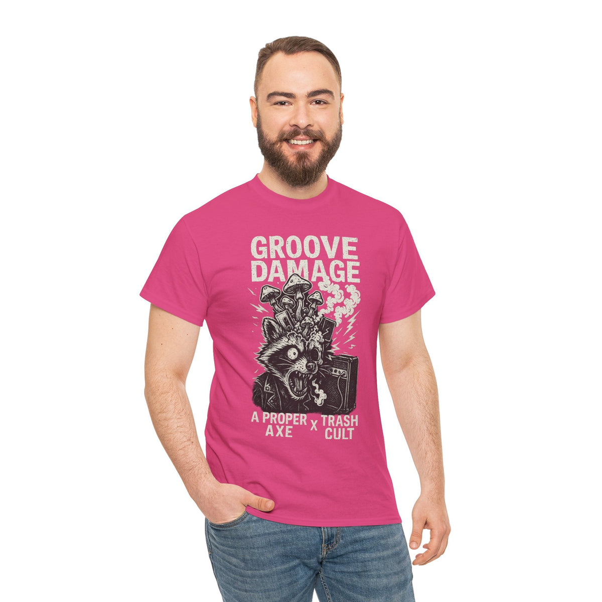 Groove Damage T-Shirt – A Proper Axe x Trash Cult Collab – Stoner Groove Punk Shirt