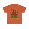 Certified Hide & Seek Champion Bigfoot T-Shirt – Funny Cryptid Shirt – Raccoon Forest Meme Tee – Gildan 5000