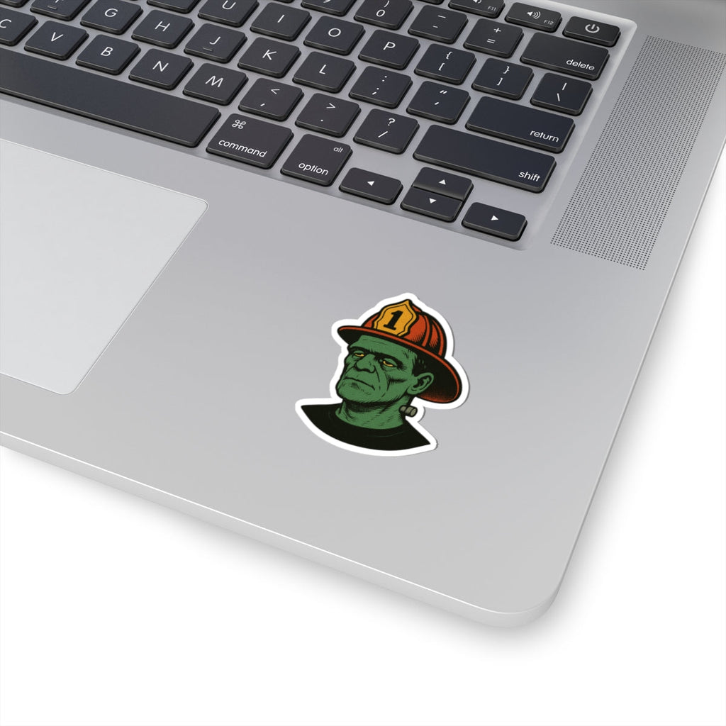 Frankenstein Firefighter Stickers, Funny Vinyl Decals for Halloween, Gifts for Firefighters, Laptop & Car Stickers, Spooky Decor
