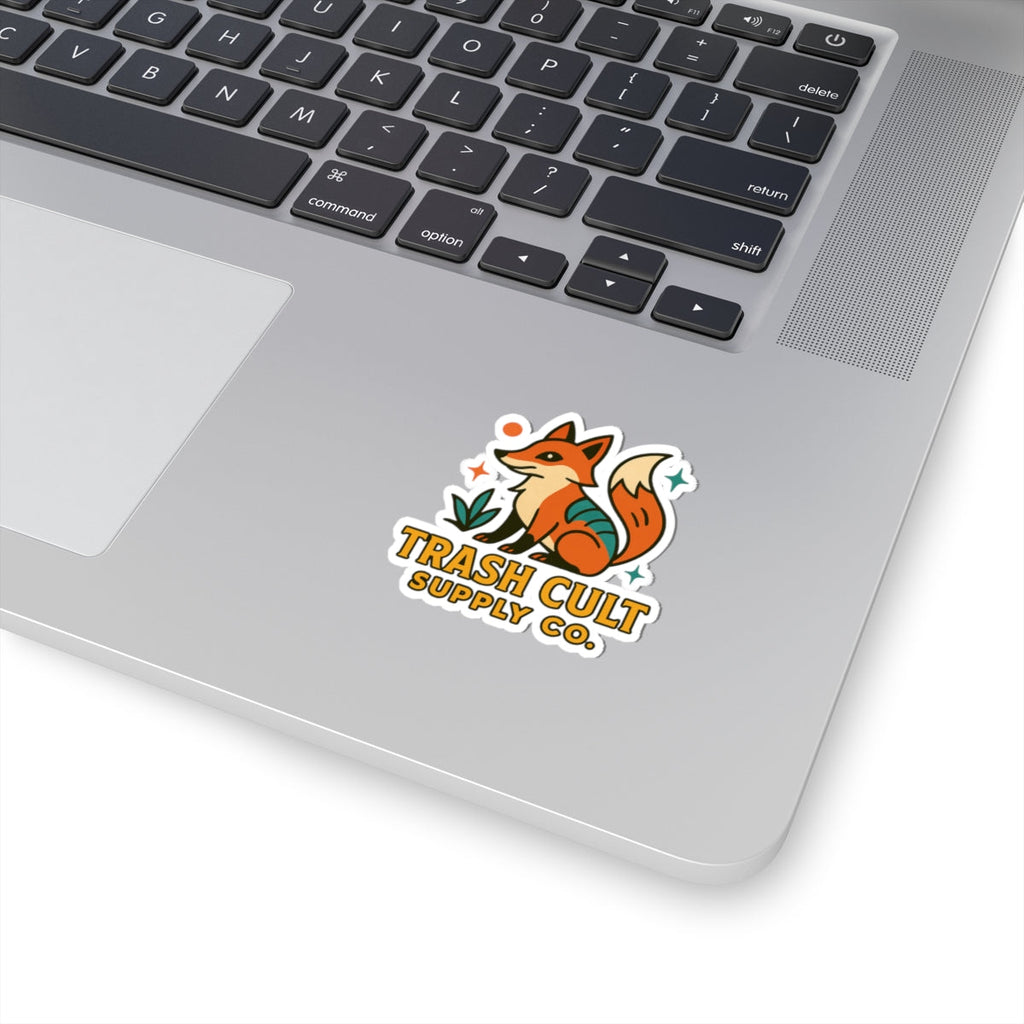 Fox Illustration Kiss-Cut Stickers - Fun Decor for Laptops, Water Bottles, Journals, Gifts for Animal Lovers, Unique Home Accents