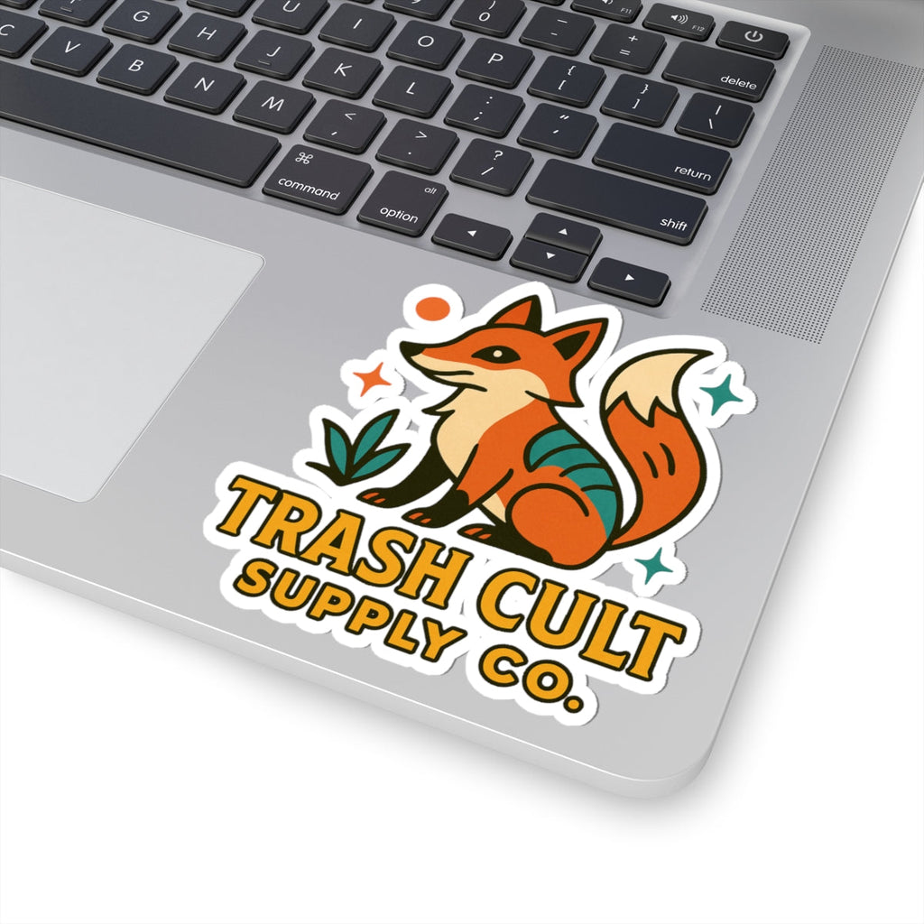 Fox Illustration Kiss-Cut Stickers - Fun Decor for Laptops, Water Bottles, Journals, Gifts for Animal Lovers, Unique Home Accents