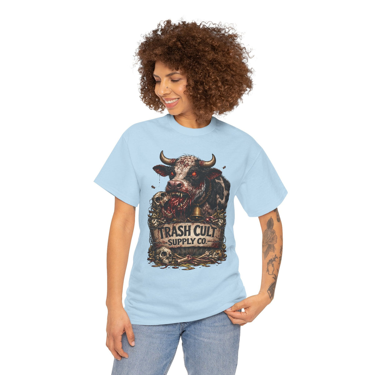 Trash Cult Supply Co. Cow Skull Tee