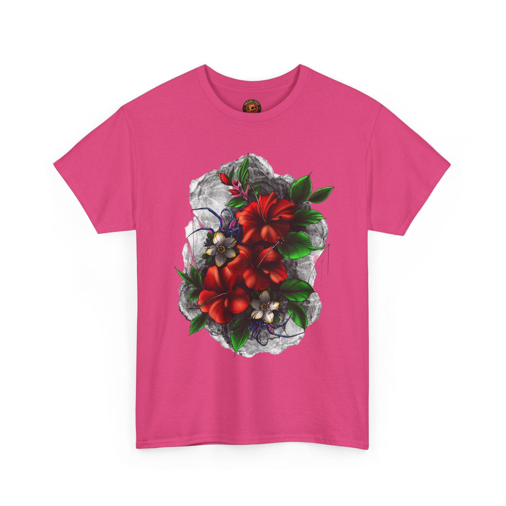 Crimson Bloom Tattoo T-Shirt – Lara Davenport x Trash Cult Supply Co. Collab (Gildan 5000)