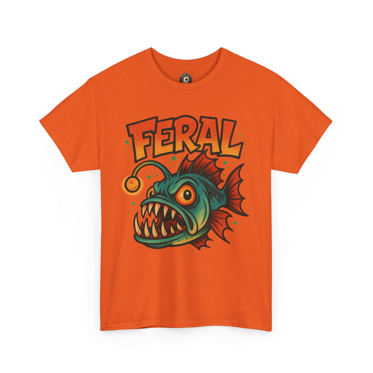 Feral Graphic Tee, Unisex Heavy Cotton Shirt, Edgy Apparel for Art Lovers, Perfect for Gifts and Casual Wear, Streetwear Fashion