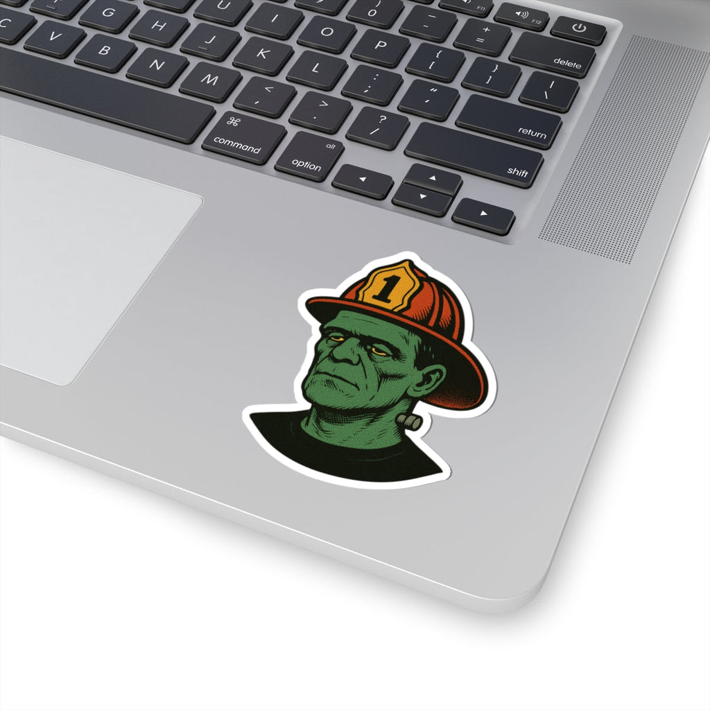 Frankenstein Firefighter Stickers, Funny Vinyl Decals for Halloween, Gifts for Firefighters, Laptop & Car Stickers, Spooky Decor