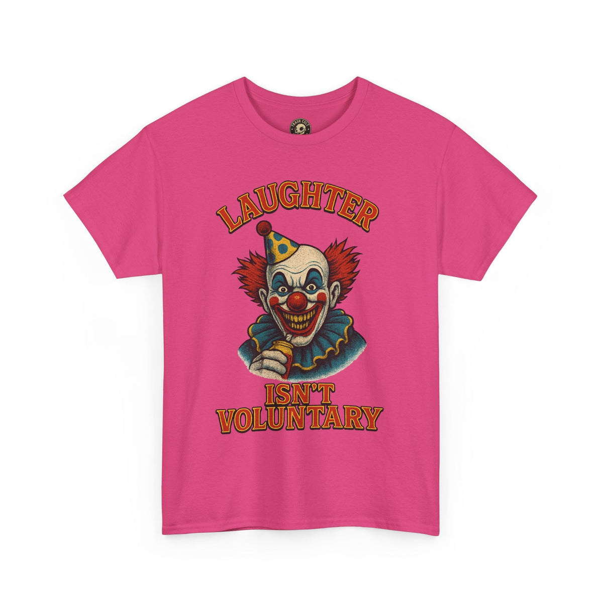 Laughter Isn’t Voluntary Creepy Clown Shirt – Circus Horror Tee – Gildan 5000