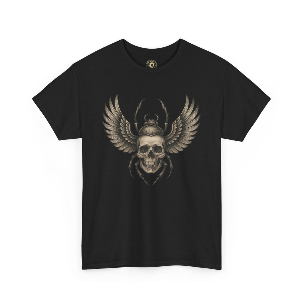 Winged Skull Scarab Shirt – Dark Gothic Beetle Graphic Tee – Gildan 5000 Unisex