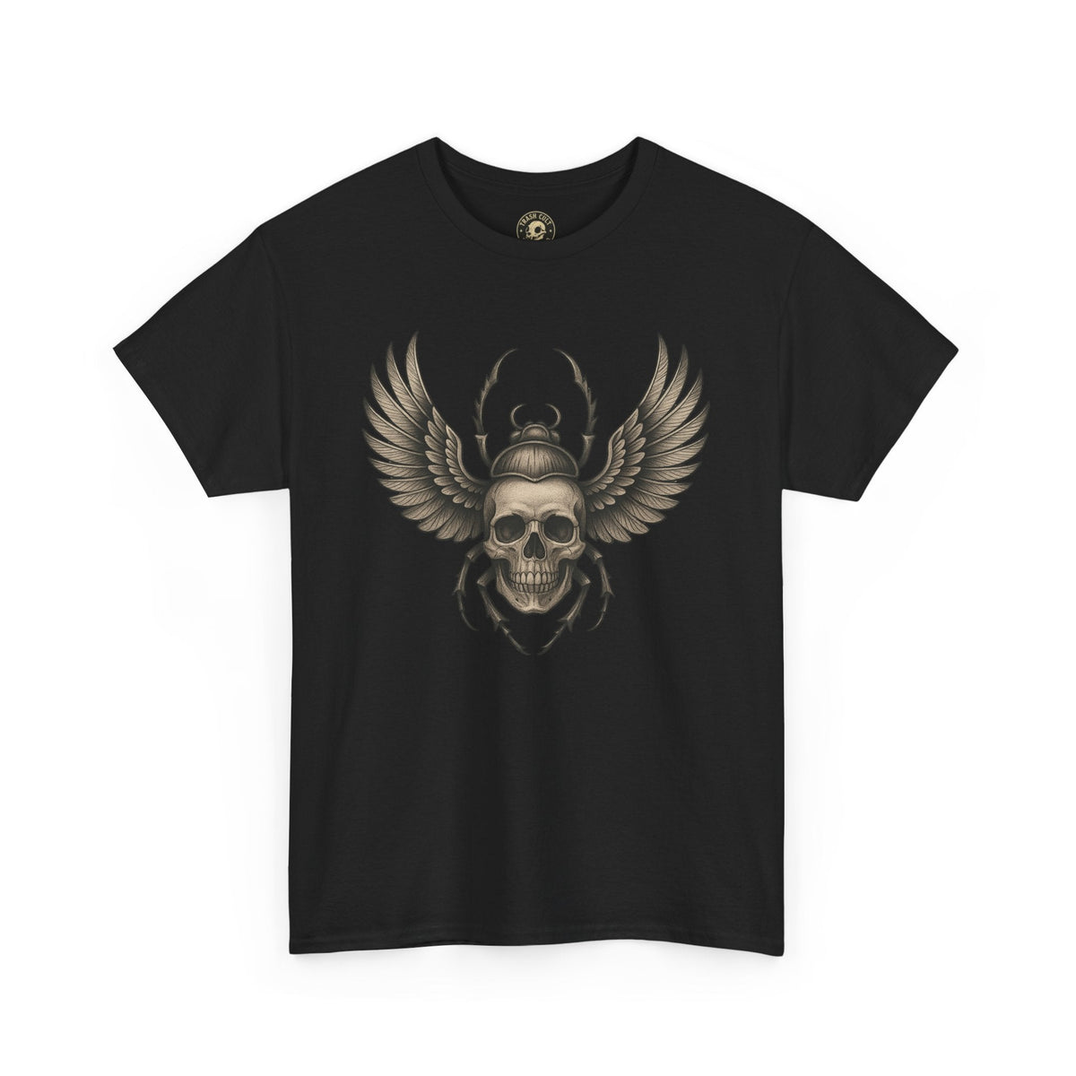 Winged Skull Scarab Shirt – Dark Gothic Beetle Graphic Tee – Gildan 5000 Unisex