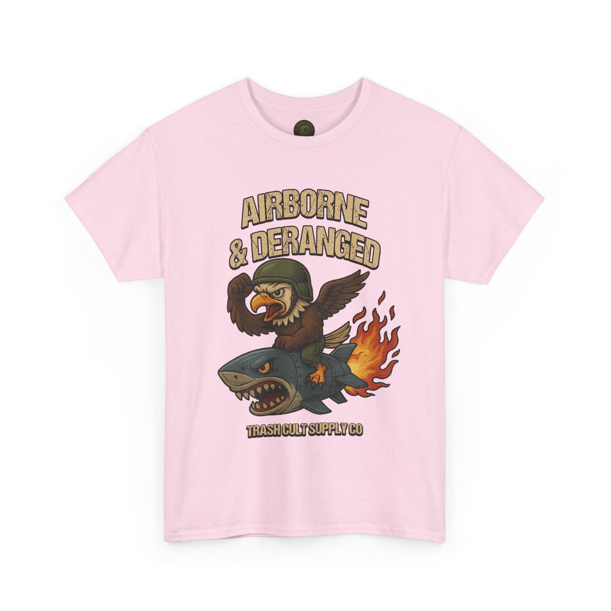 Airborne & Deranged T-Shirt – Trash Cult Supply Co. | Gildan 5000 Heavy Cotton Tee