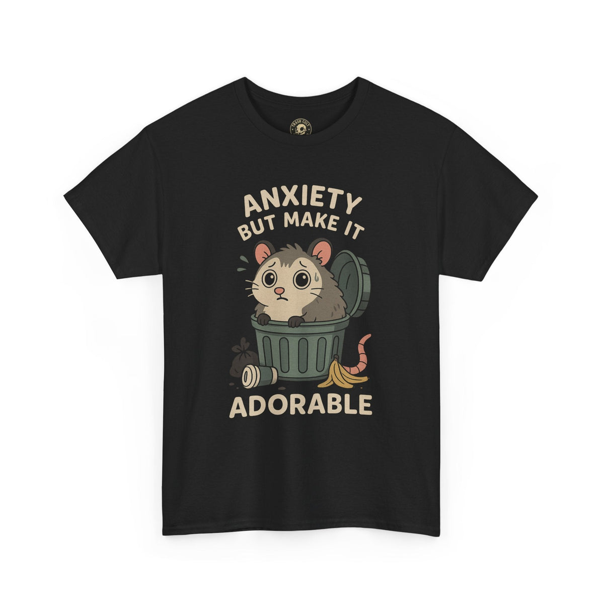 Adorable Anxiety Unisex Tee, Cute Graphic T-Shirt, Funny Animal Shirt, Casual Wear, Gift for Anxiety Awareness, Everyday Comfort