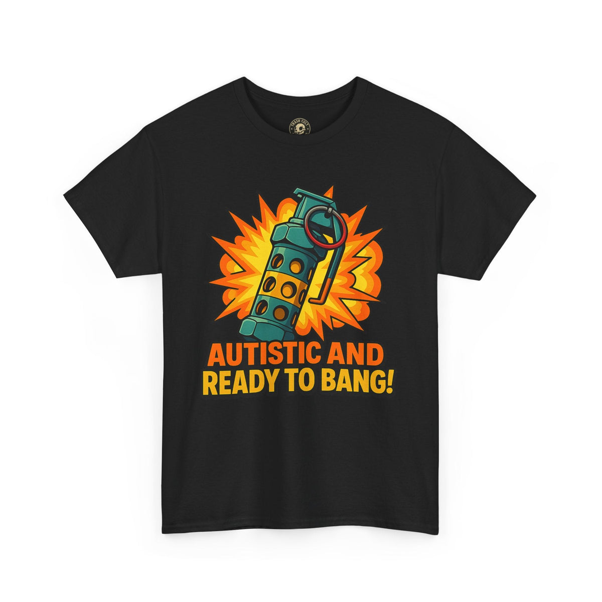 Autistic and Ready to Bang! Unisex Heavy Cotton Tee | Fun Graphic Tee, Autistic Pride, Gift for Autism Awareness, Casual Wear