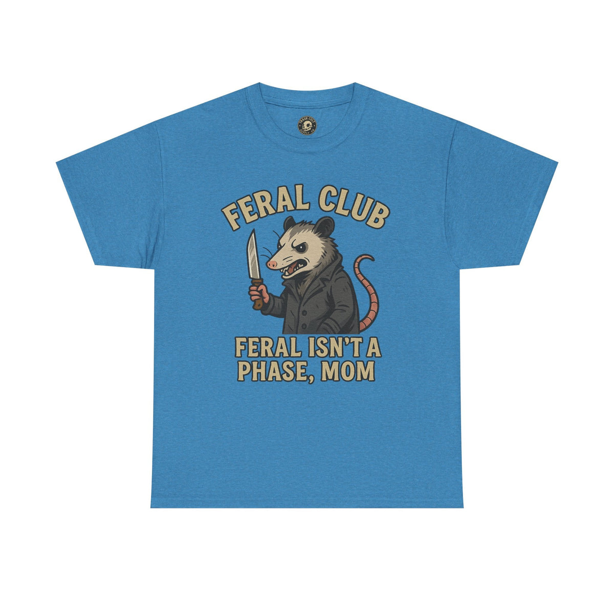 Feral Club Tee - Unisex Heavy Cotton Shirt, Funny Graphic T-Shirt, Gift for Mom, Casual Wear, Easygoing Lifestyle