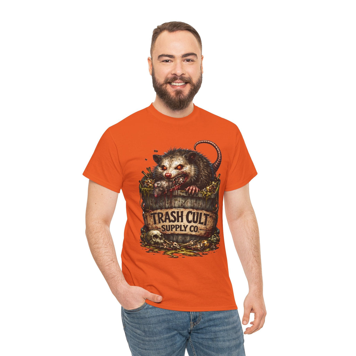 Opossum Trash Cult Tee — Vintage Grunge Wildlife Graphic T-Shirt