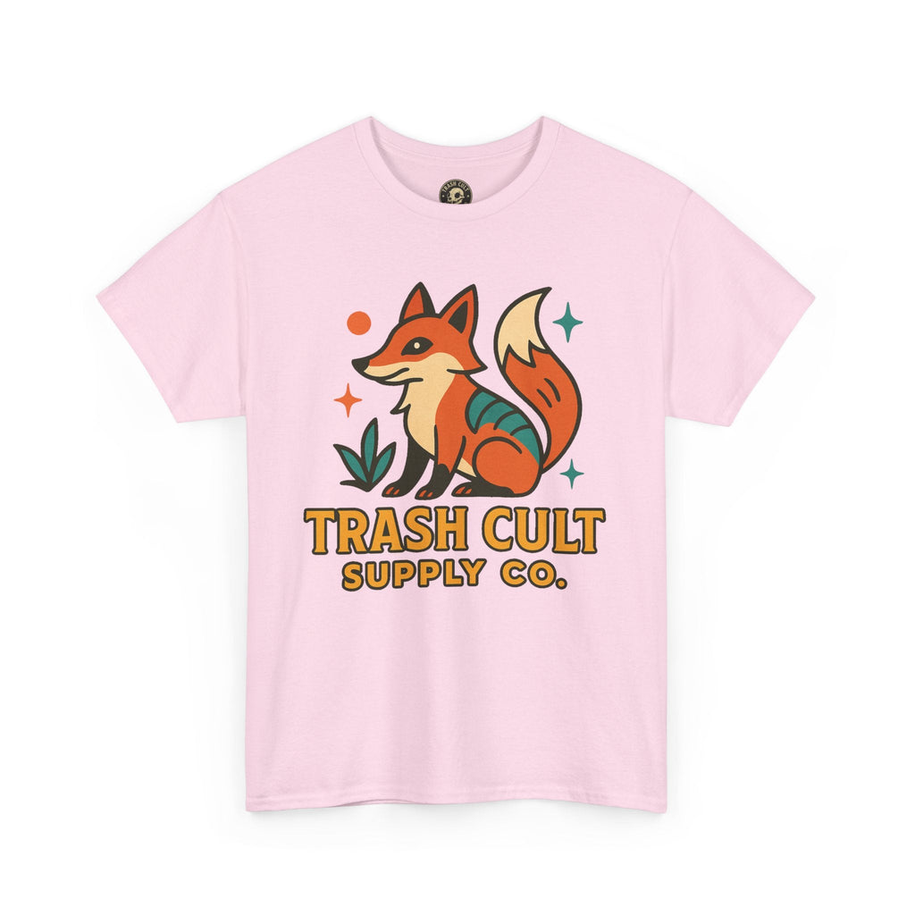 Trash Cult Fox Unisex Heavy Cotton Tee - Eco-Friendly Fashion Statement, Perfect for Nature Lovers, Casual Wear, Gifts, and Festivals