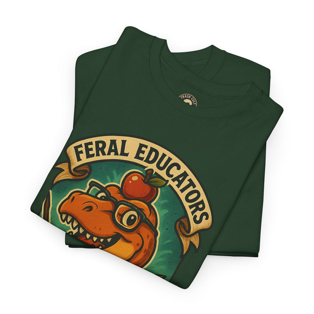 Feral Educators Tee, Fun Teacher Shirt, Unisex Cotton Tee, Gift for Educators, Classroom Apparel, Teacher Appreciation Day
