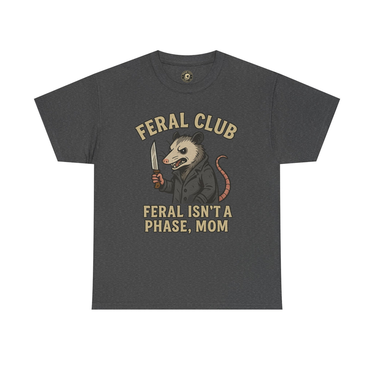 Feral Club Tee - Unisex Heavy Cotton Shirt, Funny Graphic T-Shirt, Gift for Mom, Casual Wear, Easygoing Lifestyle