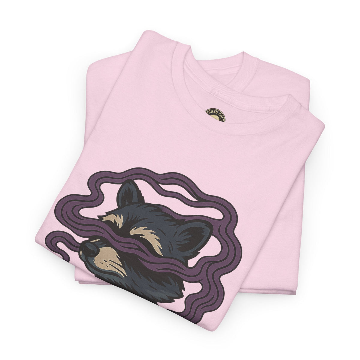 Suited Raccoon Smoke Design – Trash Cult Supply Co | Bold Graffiti Tattoo Tee