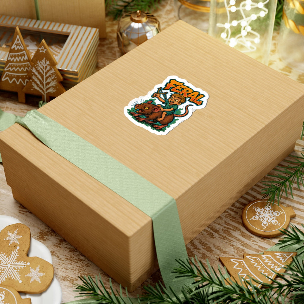 Feral Kids Stickers, Playful Vinyl Decals, Fun Artwork for Laptops, Totes, and Gifts, Unique Illustrations for Kids' Rooms
