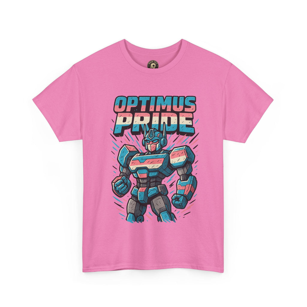 Optimus Pride T-Shirt – Funny Trans Mech LGBTQ+ Graphic Tee | Unisex Heavy Cotton Nerd Pride Shirt
