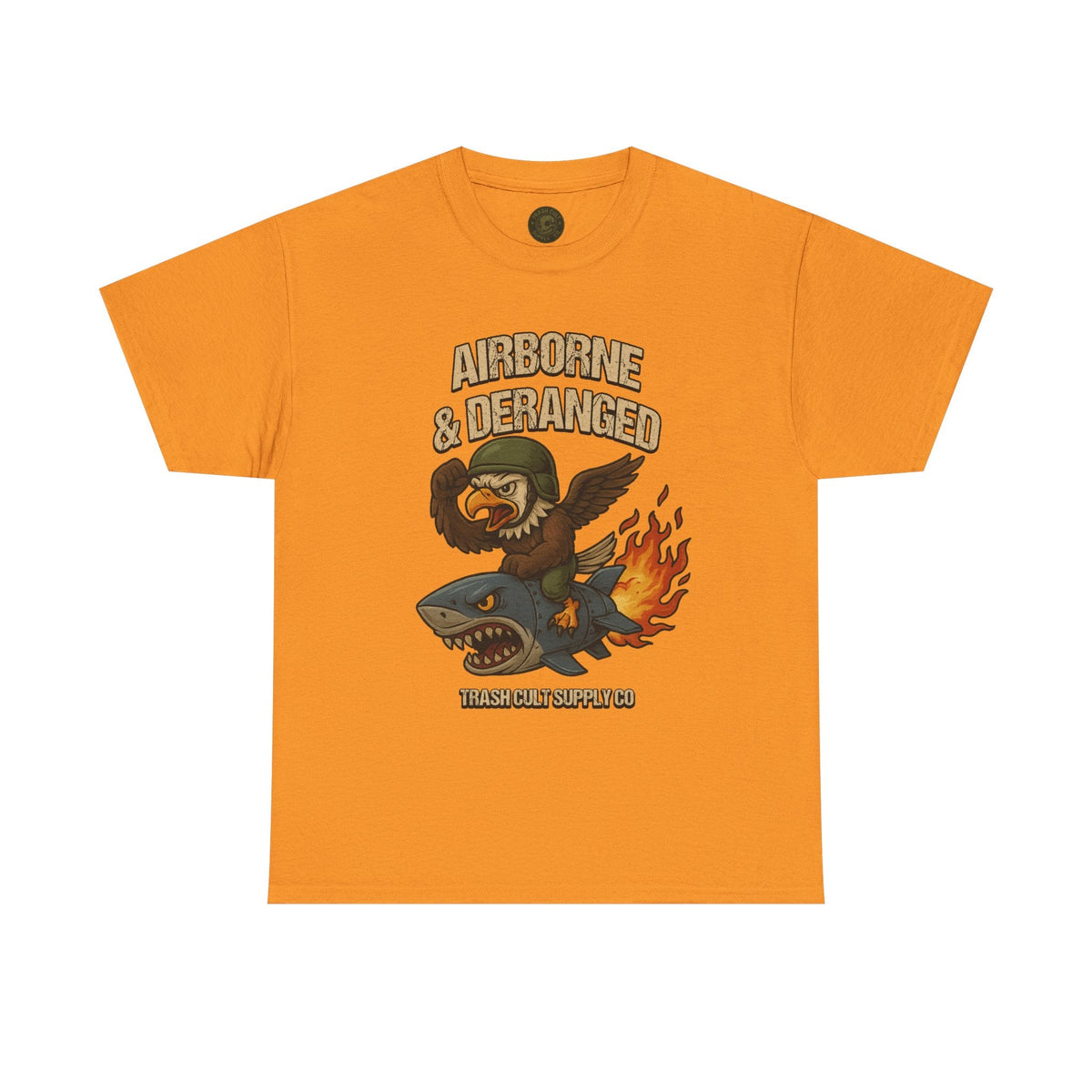 Airborne & Deranged T-Shirt – Trash Cult Supply Co. | Gildan 5000 Heavy Cotton Tee