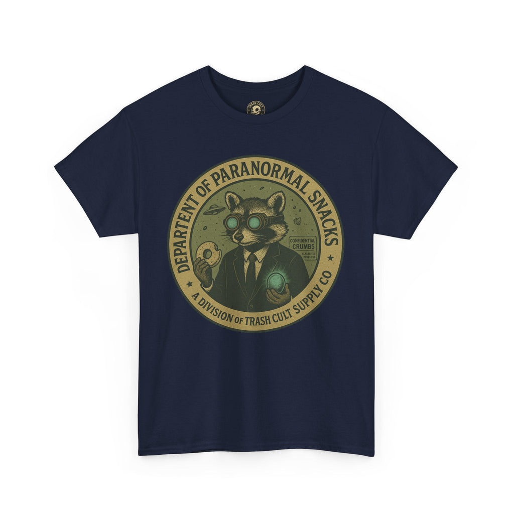 Department of Paranormal Snacks Shirt – Trash Cult Supply Co – Vintage Cryptid Division Tee – Gildan 5000