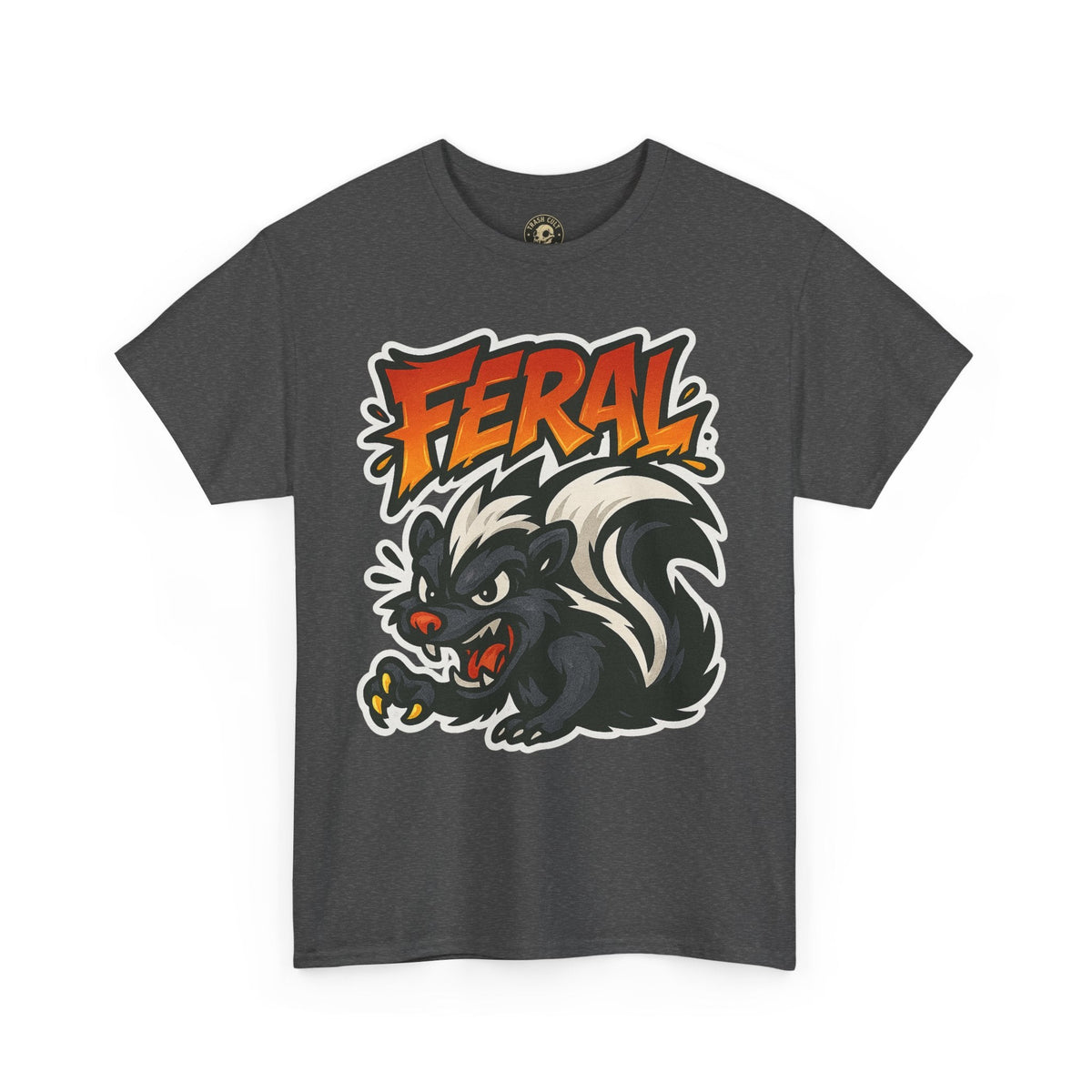 Feral  Skunk Graphic Tee, Cool T-Shirt, Streetwear Style, Unique Gift, Animal Lover Apparel, Fun Casual Wear