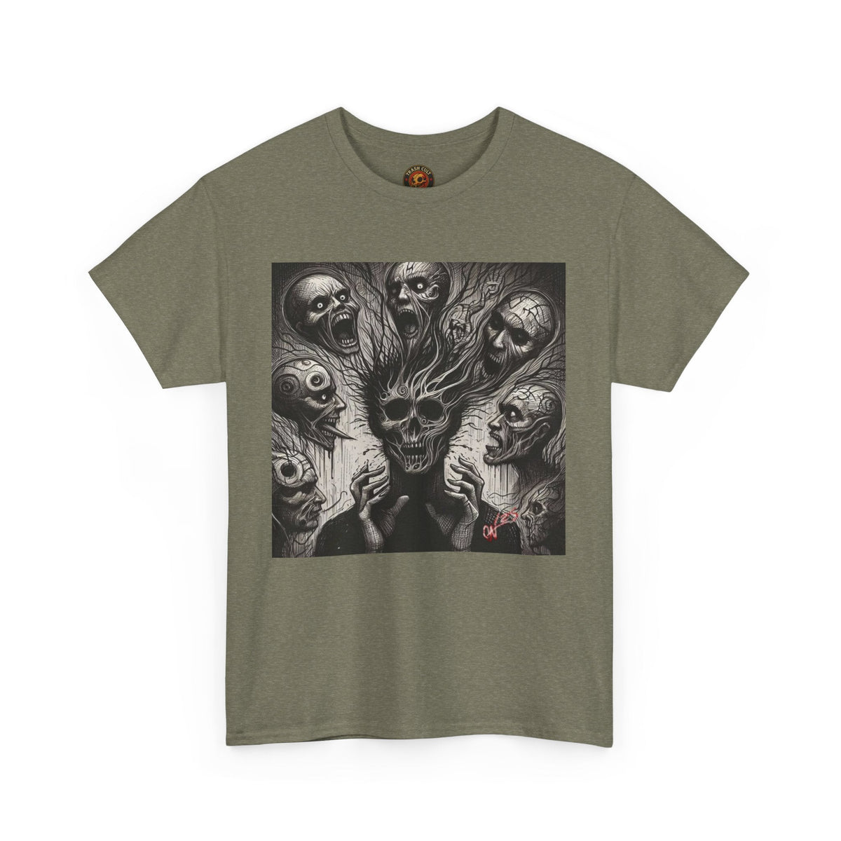 Xian Allen x Trash Cult Shirt – “Voices in the Void” | Horror Skull Scream T-Shirt