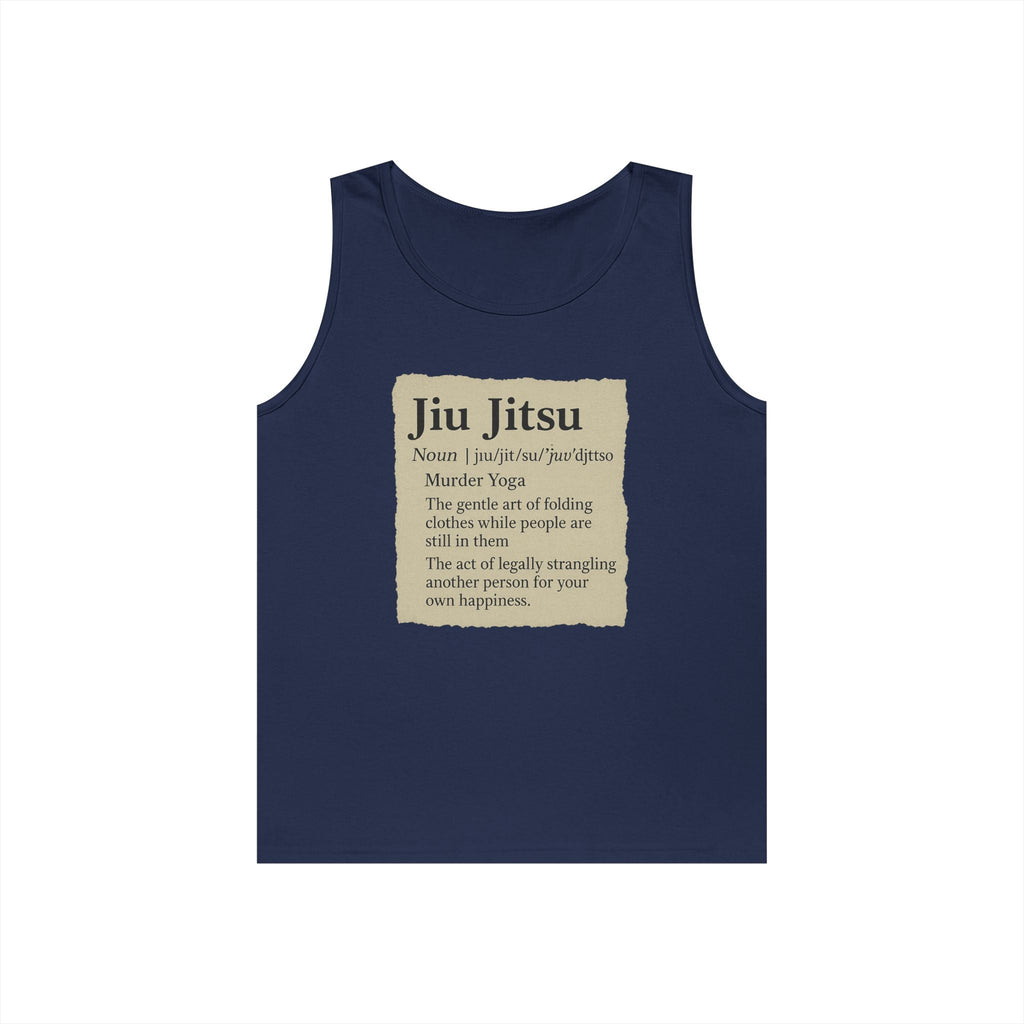 Jiu Jitsu Definition Tank Top | Unisex Heavy Cotton Tank | Martial Arts Apparel, Workout Gear, Fitness Gift, Summer Wear