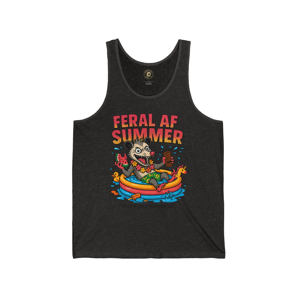 Feral AF Summer Possum Jersey Tank Top | Trash Cult Supply Co.