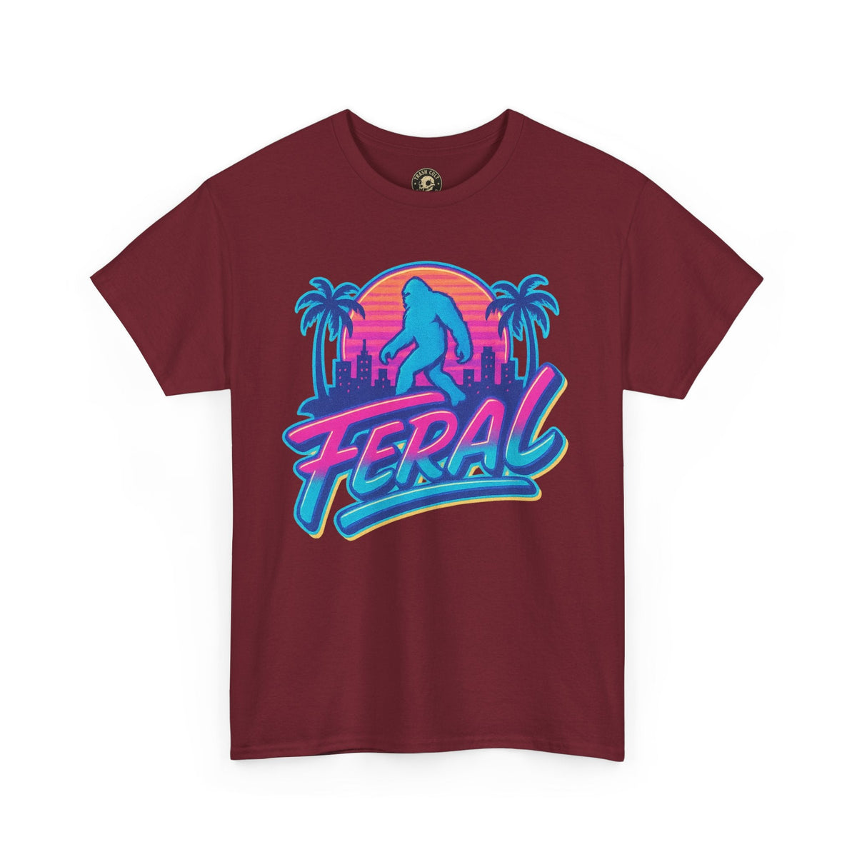 Retro Feral Bigfoot Tee – Tropical Chaos Meets Cryptid Cool