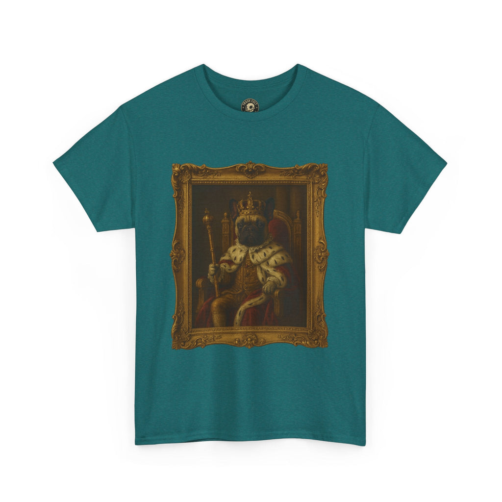 French Bulldog King Baroque Portrait Shirt – Funny Royal Dog Tee – Gildan 5000 Unisex Heavy Cotton