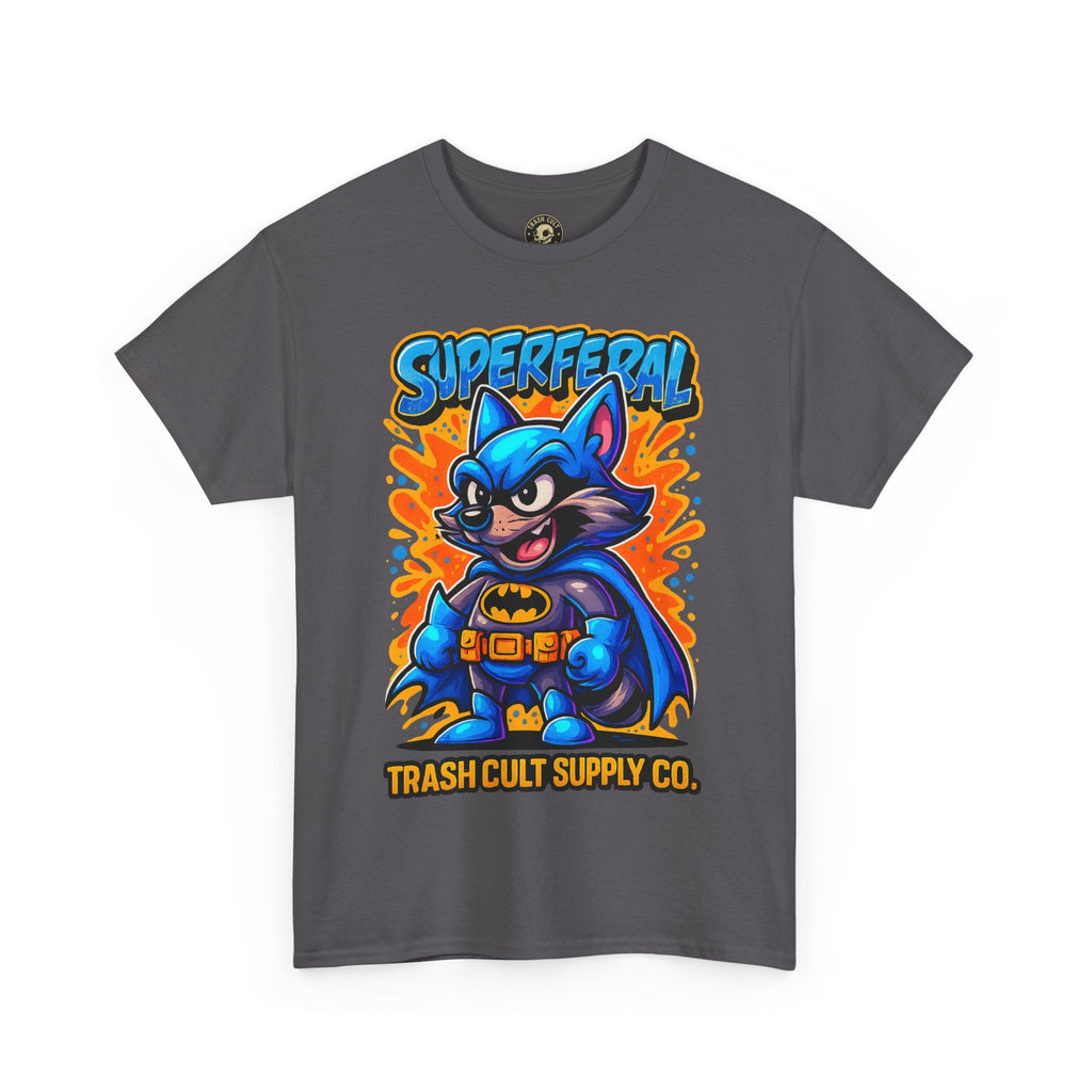 SuperFeral Raccoon Graffiti Shirt – Bold New School Superhero Streetwear | Trash Cult Supply Co