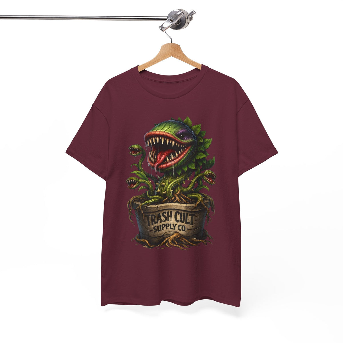 Carnivorous Plant Graphic Tee — "Trash Cult Supply Co." Potted Monster Shirt