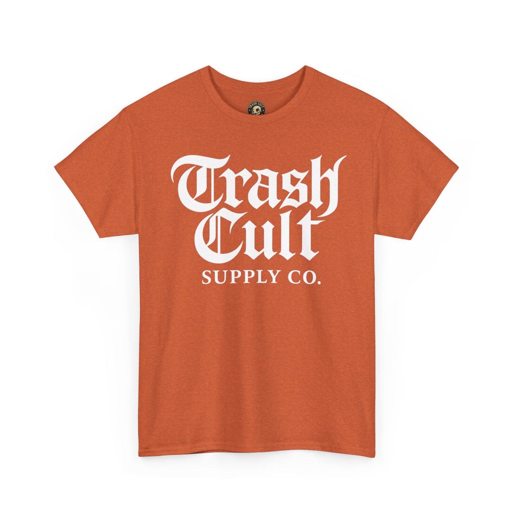 Trash Cult Gothic Logo Shirt – White Cyber Gothic Print on Gildan 5000