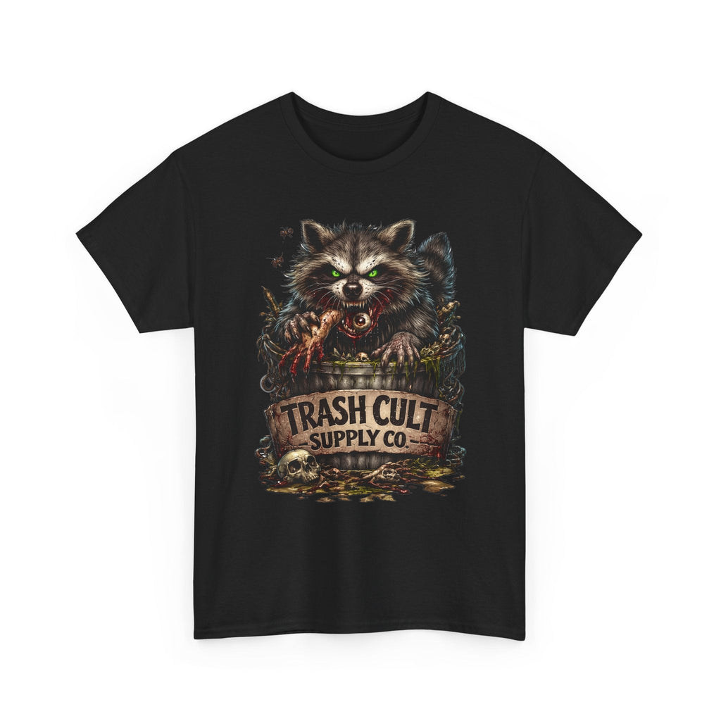 Raccoon 'Trash Cult Supply Co.' Graphic Tee — Vintage Grunge Animal Streetwear