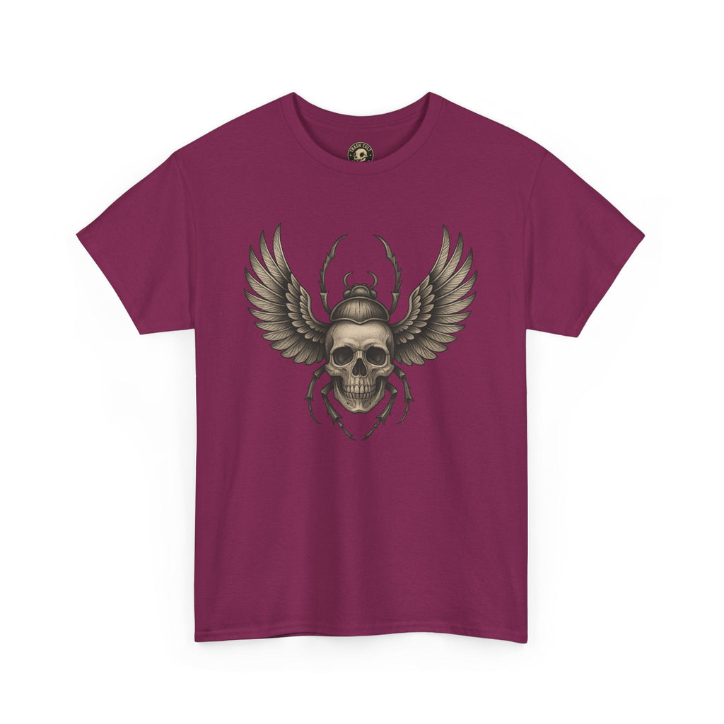 Winged Skull Scarab Shirt – Dark Gothic Beetle Graphic Tee – Gildan 5000 Unisex
