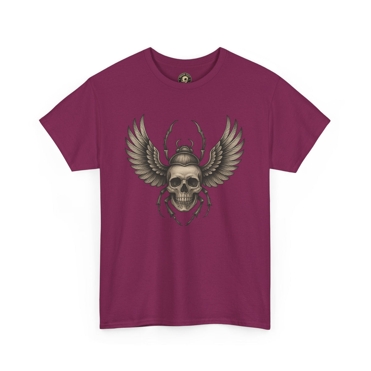 Winged Skull Scarab Shirt – Dark Gothic Beetle Graphic Tee – Gildan 5000 Unisex