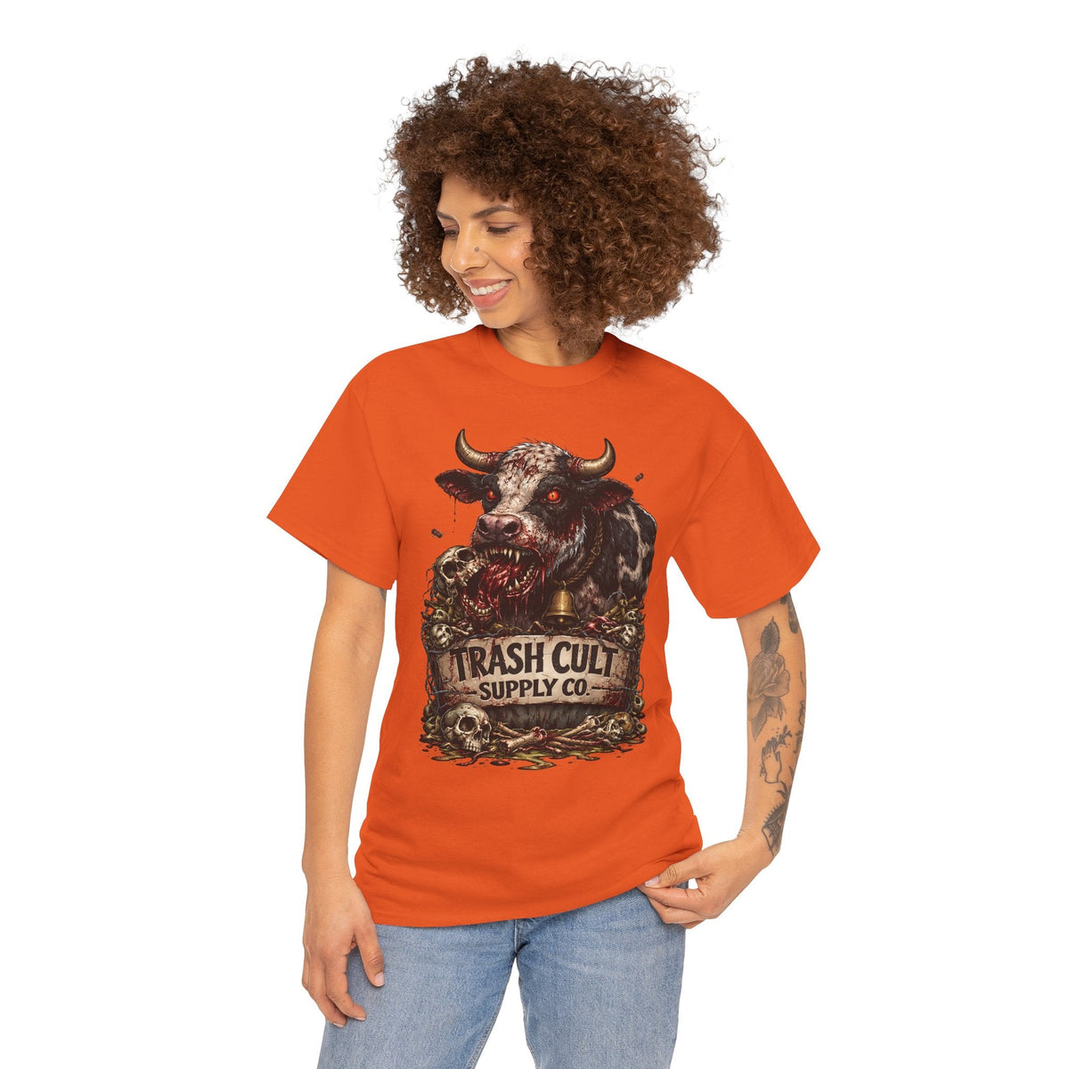 Trash Cult Supply Co. Cow Skull Tee
